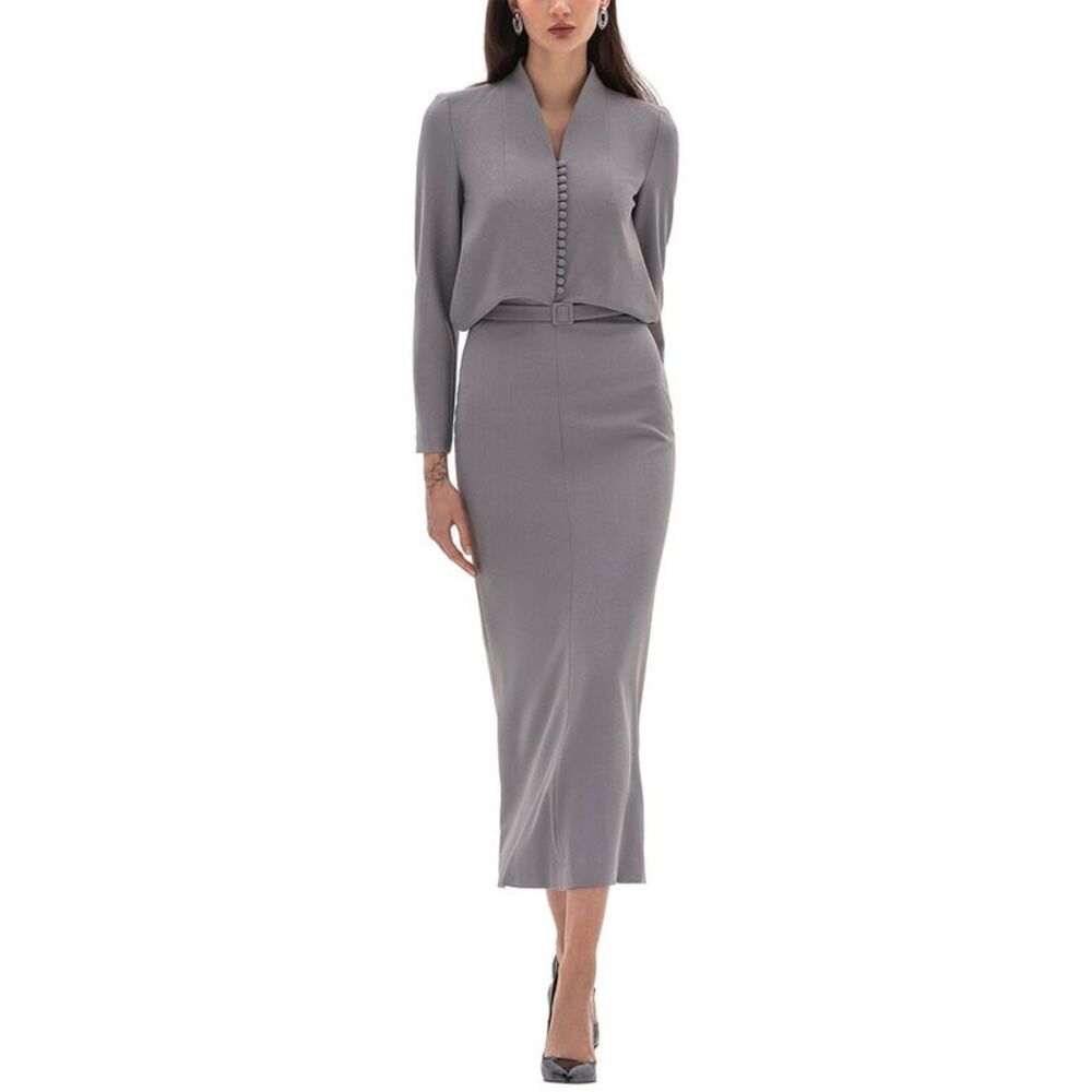 Bgl Womens  Midi Dress, Gray